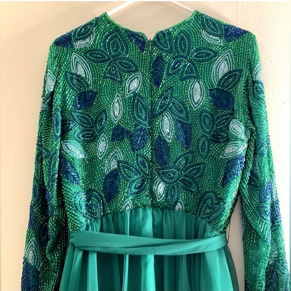 Beautiful Jack Bryan Vintage Green Gown - Picture 3 of 8